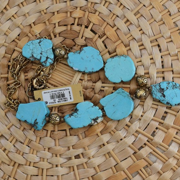 PATRICIA NASH Turquoise Compass Pendant Necklace. - Picture 7 of 12